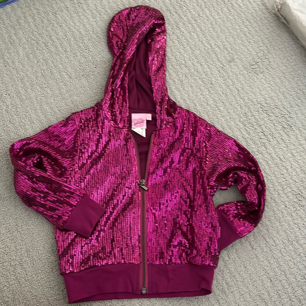 Lipstik girls - magenta sequin jacket 5